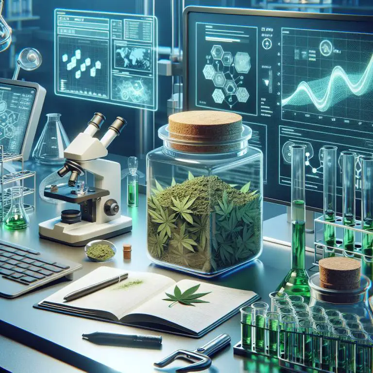 An investigative scene with kratom and scientific exploration tools, hinting at future research possibilities.