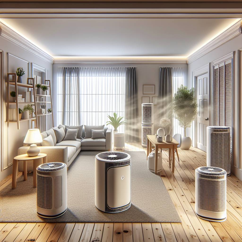 A living space enhanced with air purifiers to improve indoor air quality for individuals with asthma.