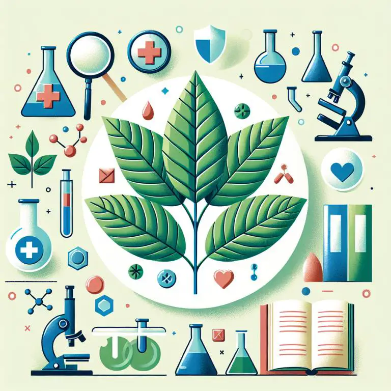 Kratom leaves among icons of research and care, prompting exploration of its scientific and therapeutic potential.